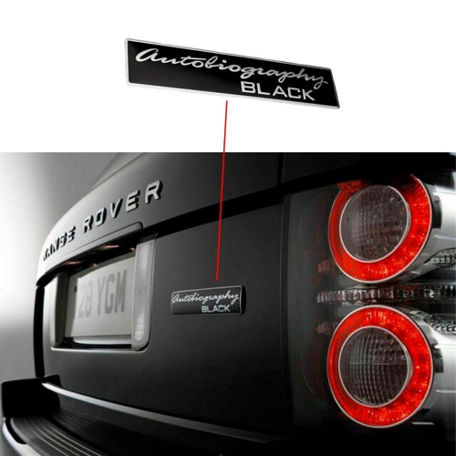 Эмблема задняя Autobiography BLACK для Range Rover 2010- на черном фоне LR020565