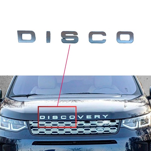 DISCO на капот Land Rover Discovery Sport цвет Brunel (хромированная)LR063639